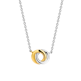 TI SENTO silver necklace connects yellow-gold plating