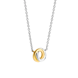 TI SENTO silver necklace connects yellow-gold plating