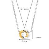 TI SENTO silver necklace connects yellow-gold plating