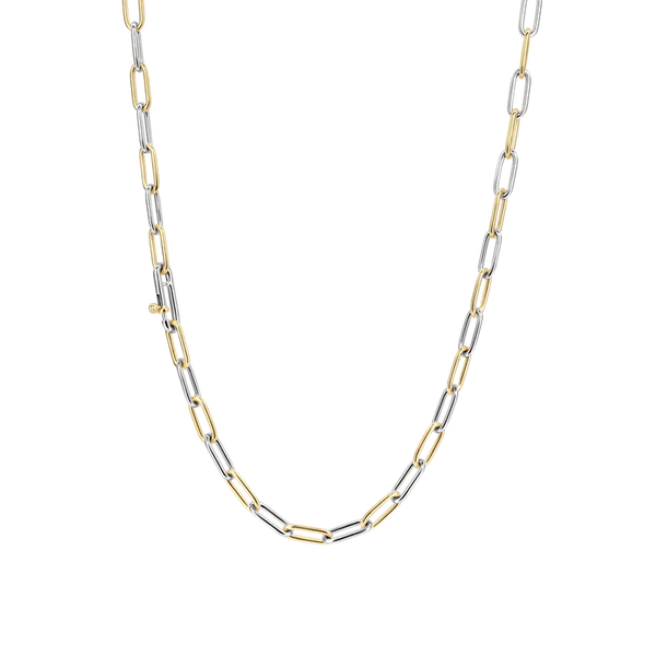 TI SENTO gold-plated silver Necklace. The signature closed-forever links interlock