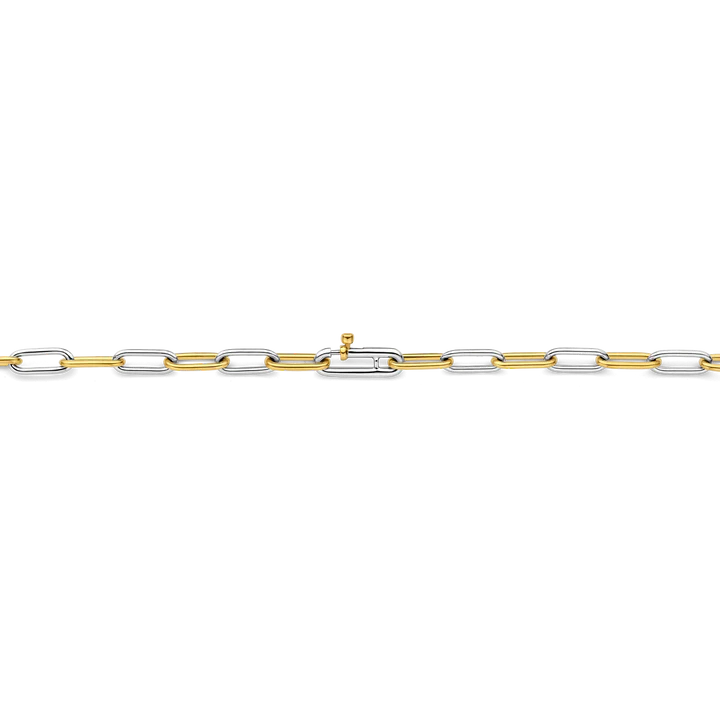 TI SENTO gold-plated silver Necklace. The signature closed-forever links interlock