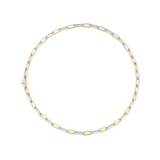 TI SENTO gold-plated silver Necklace. The signature closed-forever links interlock