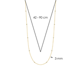 ti sento milano cz cubic zirconia yellow gold necklace