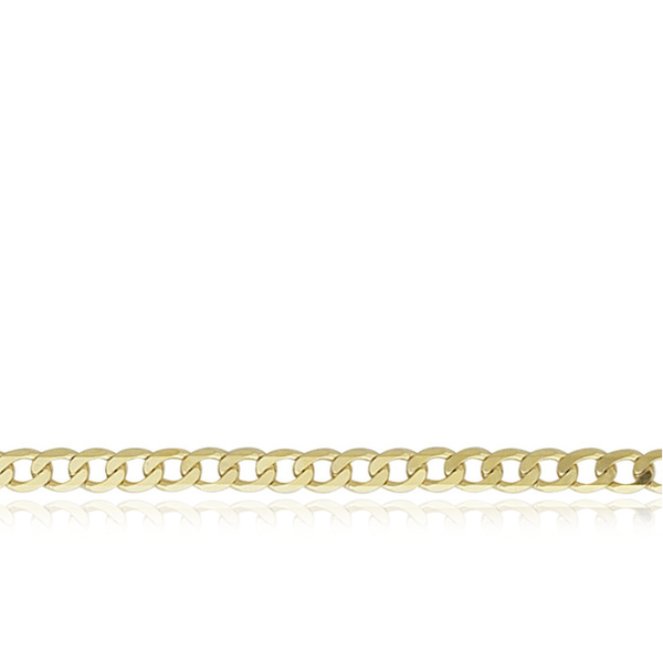 9 carat yellow gold curb chain necklace