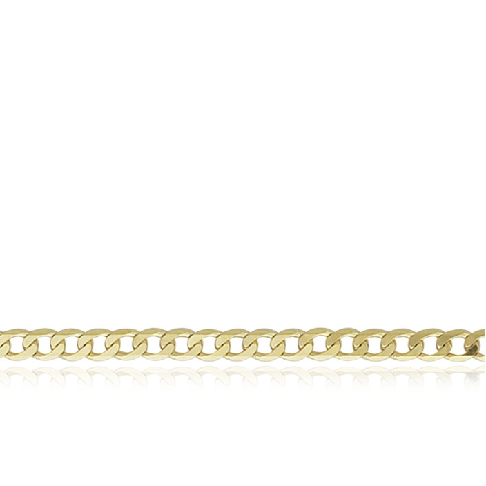 9 carat yellow gold curb chain necklace