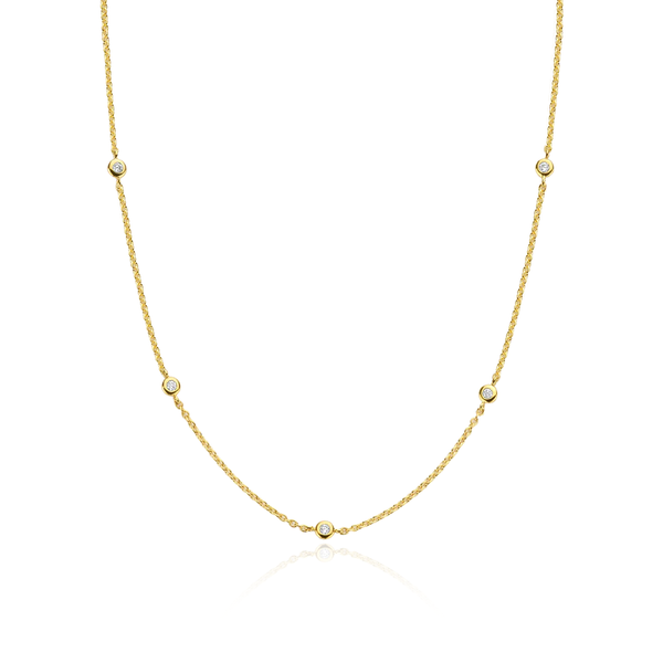 ti sento milano cz cubic zirconia yellow gold necklace