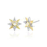 TI SENTO silver stud earrings flaunt a star shape with a mother of pearl centrepiece