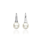 ti sento milano silver cz cubic zirconia stones pearl drop earrings