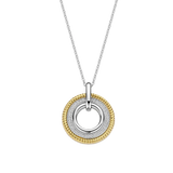 ti sento pendant necklace silver yellow gold cz cubic zirconia stones