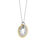 ti sento pendant necklace silver yellow gold cz cubic zirconia stones