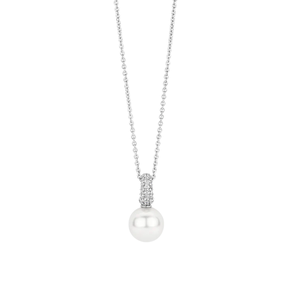 ti sento milano pearl silver cz cubic zirconia stones necklace pendant