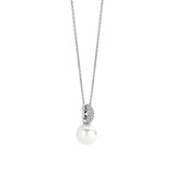 ti sento milano pearl silver cz cubic zirconia stones necklace pendant