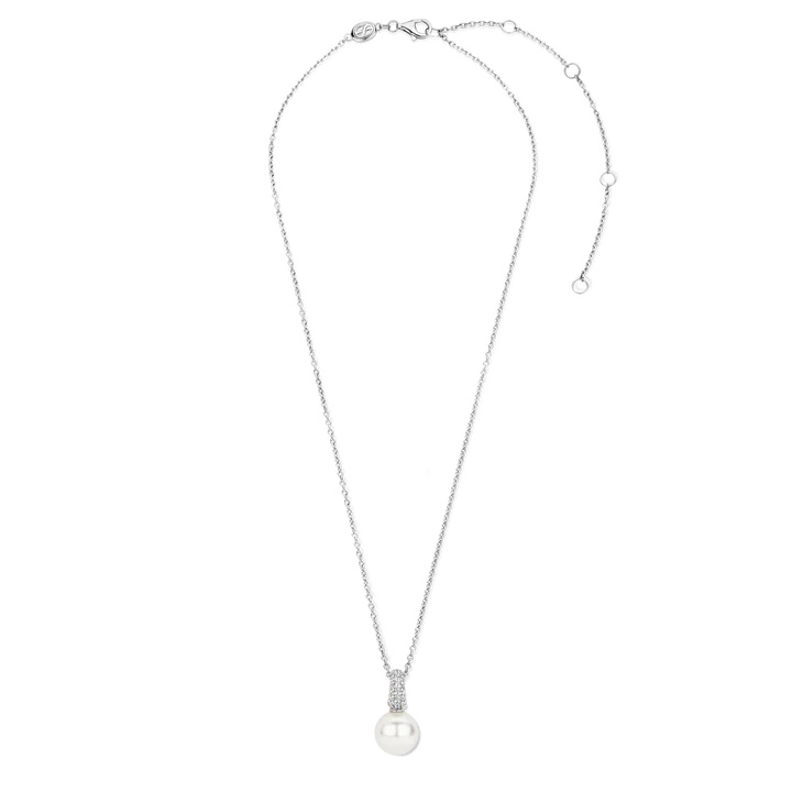 ti sento milano pearl silver cz cubic zirconia stones necklace pendant