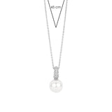 ti sento milano pearl silver cz cubic zirconia stones necklace pendant