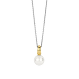 ti sento milano yellow gold pearl necklace pendant