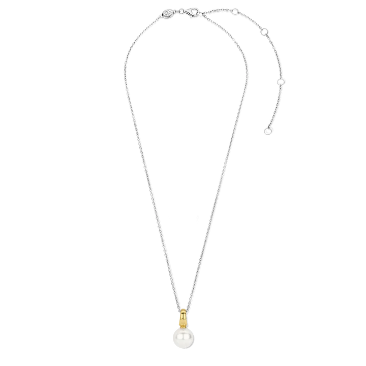 ti sento milano yellow gold pearl necklace pendant