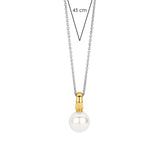 ti sento milano yellow gold pearl necklace pendant