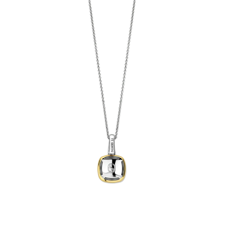 ti sento milano neckace pendant yellow gold silver cz cubic zirconia stones