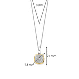 ti sento milano neckace pendant yellow gold silver cz cubic zirconia stones