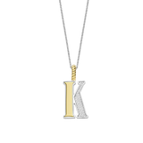 TI SENTO gold-plated silver Letter K Pendant
