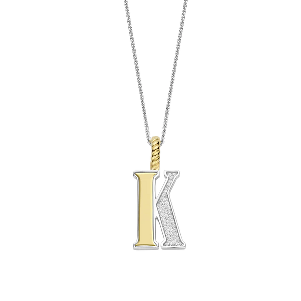 TI SENTO gold-plated silver Letter K Pendant
