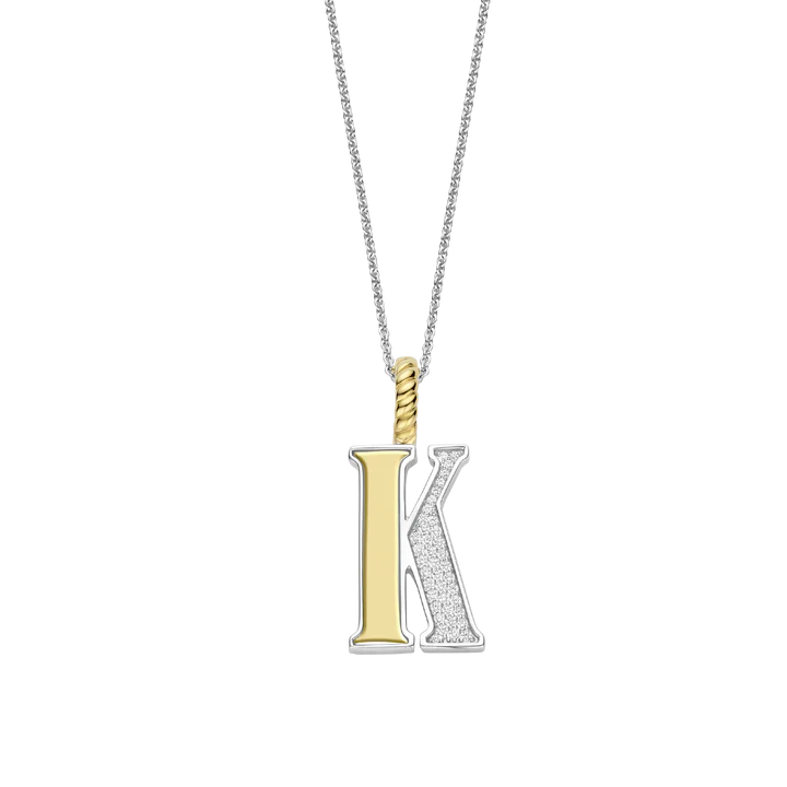 TI SENTO gold-plated silver Letter K Pendant