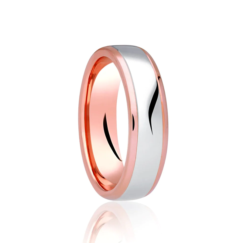 6mm Gents Wedding Band Two Tone - CJ 141