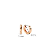 ti sento milano silver rose gold hoop earrings