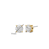 TI SENTO gold-plated stud earrings