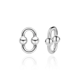 TI SENTO link ear charms in silver flaunt an iconic bold design. Crafted from the highest quality 925 sterling silver, they are then coated with a platinum layer