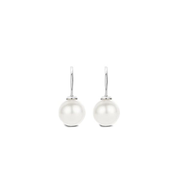 lustrous white pearls, these TI SENTO earrings