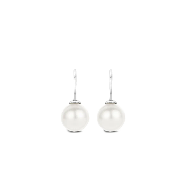lustrous white pearls, these TI SENTO earrings