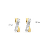 TI SENTO gold-plated silver earrings flaunt two refined circles