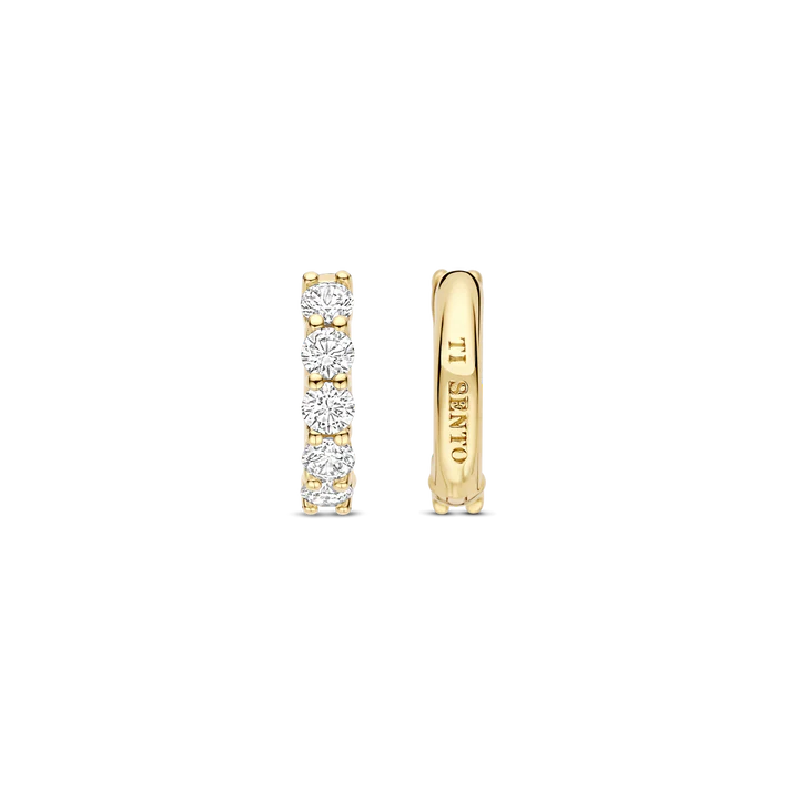 TI SENTO platinum-plated silver Earrings