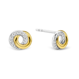 TI SENTO gold-plated silver Infinity Stud Earrings