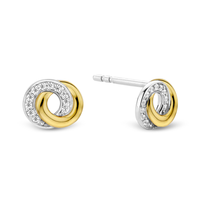 TI SENTO gold-plated silver Infinity Stud Earrings