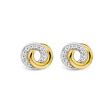 TI SENTO gold-plated silver Infinity Stud Earrings