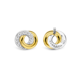 TI SENTO gold-plated silver Infinity Stud Earrings