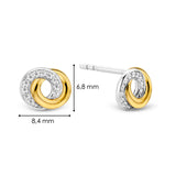 TI SENTO gold-plated silver Infinity Stud Earrings