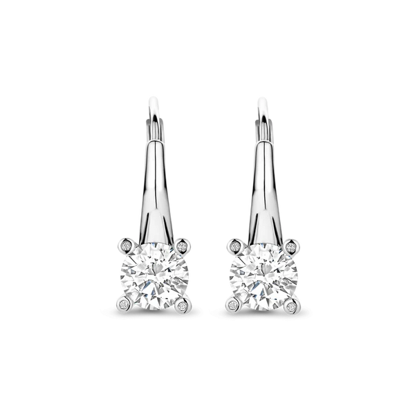 TI SENTO silver Solitaire Drop Earrings