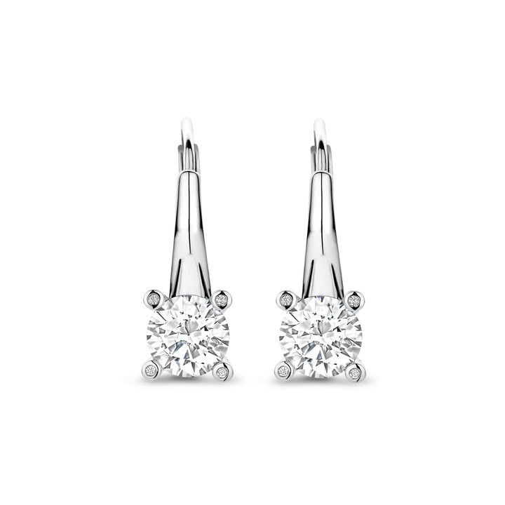 TI SENTO silver Solitaire Drop Earrings