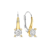 TI SENTO Gold-Plated Solitaire Drop Earrings