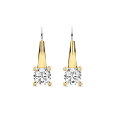 TI SENTO Gold-Plated Solitaire Drop Earrings