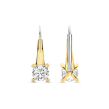 TI SENTO Gold-Plated Solitaire Drop Earrings