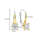 TI SENTO Gold-Plated Solitaire Drop Earrings