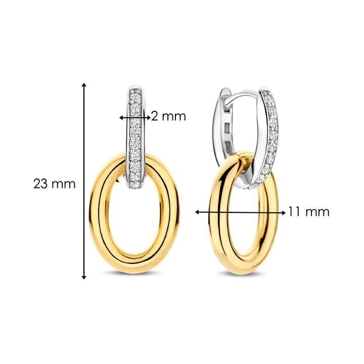 TI SENTO Gold-Plated Silver Drop Earrings