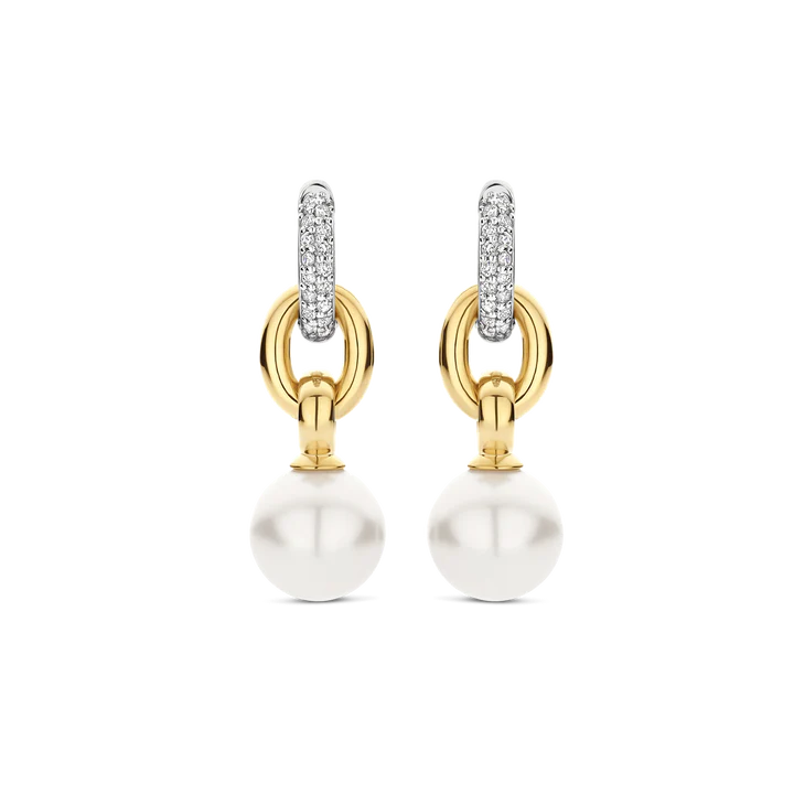 TI SENTO Gold-Plated Pearl Drop Earrings