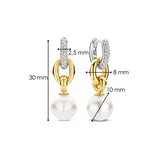 TI SENTO Gold-Plated Pearl Drop Earrings