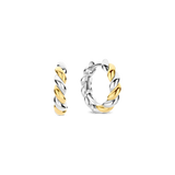 TI SENTO Gold-Plated Twisted Hoop Earrings