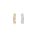TI SENTO Gold-Plated Twisted Hoop Earrings